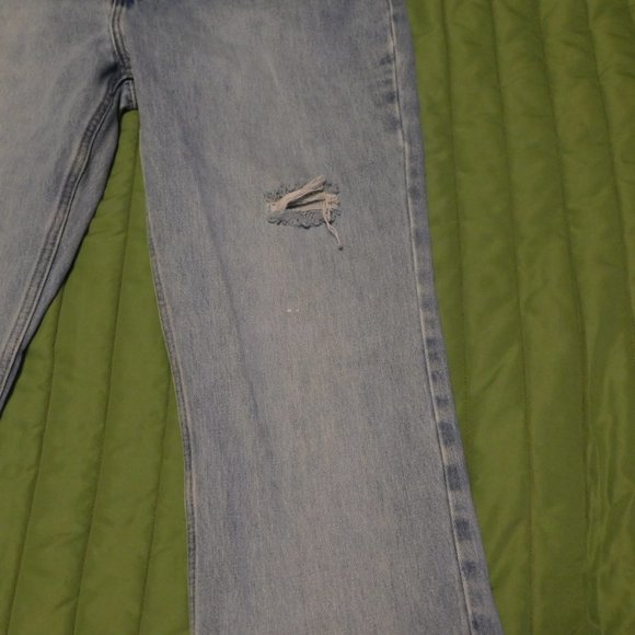 GOOD DISTRESS worn OLD NAVY faded frayed holes clean 16L - Picture 6 of 10